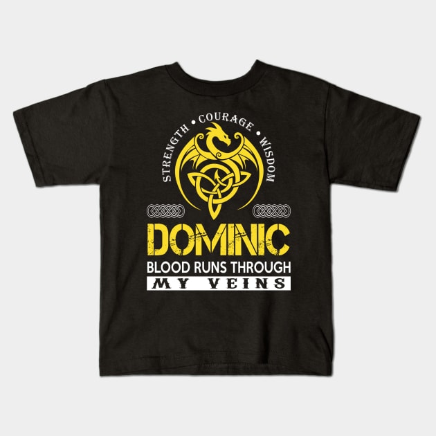 DOMINIC Kids T-Shirt by isaiaserwin